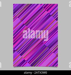 Geometrical trendy stripe poster design - abstract vector template illustration Stock Vector