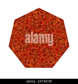 Abstract colorful isolated mosaic heptagon polygon - geometrical ornamental vector element from geometric shapes Stock Vector