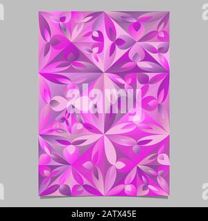 Geometrical floral mosaic template - gradient abstract vector page graphic design Stock Vector