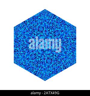 Isolated abstract colorful tiled mosaic ornament hexagon polygon - hexagonal ornamental vector design element from geometrical shapes Stock Vector