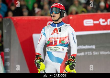 Loic Meillard Of Switzerland At First Round The Nightrace Schladming On January 28 2020 In Schladming Photo By Thomas Reiner Espa Images Stock Photo Alamy