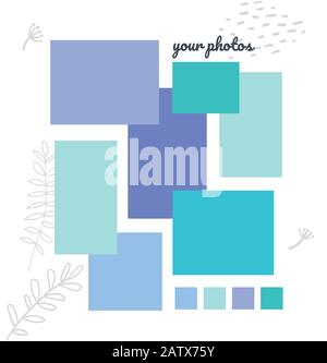 Creative mood board - colorful vector background template Stock Vector