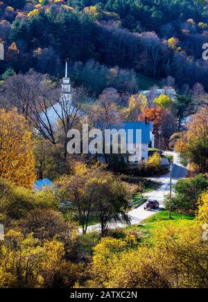 Charming village of Topsham, Vermont, USA. Stock Photo