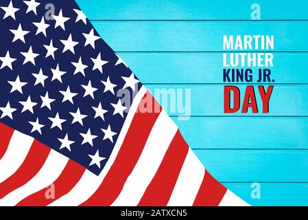 Martin Luther King Day Anniversary - American flag abstract background illustrator vector Stock Vector