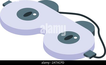 Sleeping mask eyes icon, isometric style Stock Vector