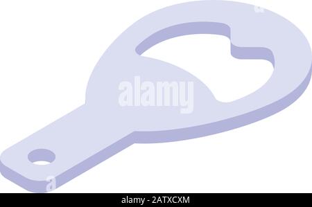 Small bottle opener icon, isometric style Stock Vector