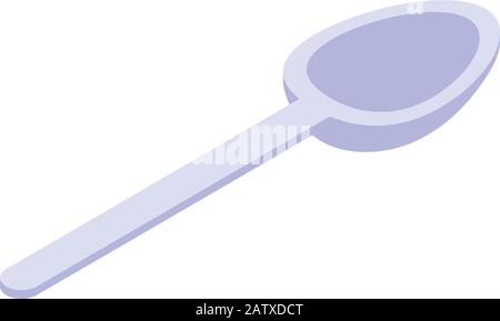 Cough syrup spoon icon, isometric style Stock Vector
