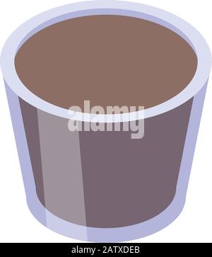 Cough syrup cap icon, isometric style Stock Vector