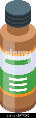 Liquid syrup icon, isometric style Stock Vector
