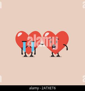 Sad And Crying Heart Emoticon Stock Vector Image Art Alamy
