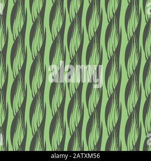 graphic green abstract nature themed seamless vector pattern Stock Vector