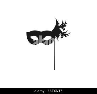 Masquerade Mask icon. Vector illustration, flat design. Stock Vector