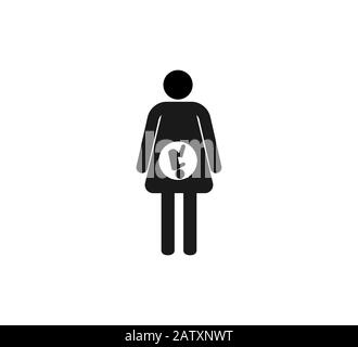 Mother, pregnancy icon. Vector illustration, flat design. Stock Vector