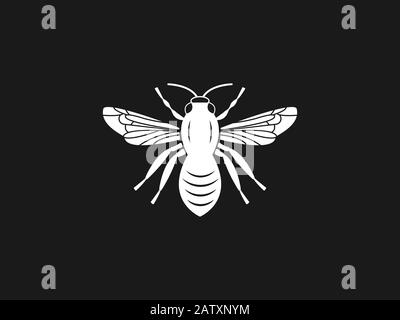 Bee honey icon. Vector illustration, flat design. Stock Vector