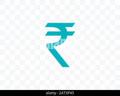 India rupee icon. Vector illustration, flat design Stock Vector