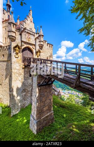 Lichtenstein Castle with bridge, Baden-Wurttemberg, Germany Lichtenstein Castle with bridge, Baden-Wurttemberg, Germany