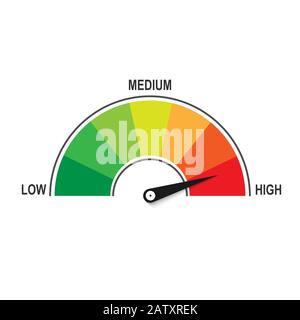 High risk meter, vector illustration Stock Vector
