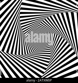 Psychedelic spiral with radial rays, twirl, vortex backgrounds. Hypnotic spiral Stock Vector