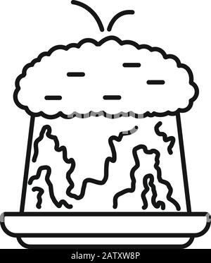 Greek jelly cake icon. Outline greek jelly cake vector icon for web design isolated on white background Stock Vector
