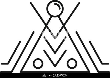 Alchemy geometric icon. Outline alchemy geometric vector icon for web design isolated on white background Stock Vector