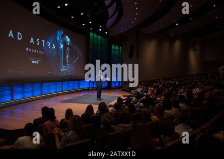 WASHINGTON DC, USA - 16 Sep 2019 - NASA Administrator Jim Bridenstine speaks before a screening of 'Ad Astra' at National Geographic Society, Monday, Stock Photo