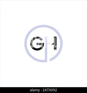 Initial letter gh or hg logo vector templates Stock Vector