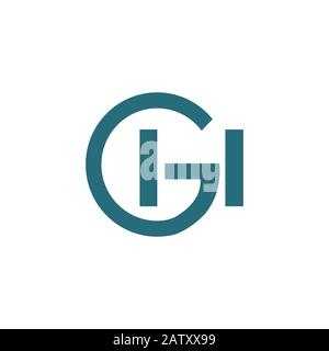 Initial letter gh or hg logo vector templates Stock Vector