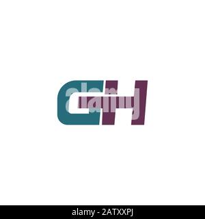 Initial letter gh or hg logo vector templates Stock Vector