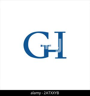 Initial letter gh or hg logo vector templates Stock Vector