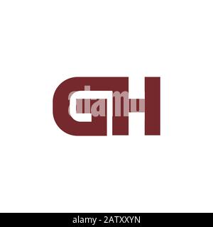 Initial letter gh or hg logo vector templates Stock Vector