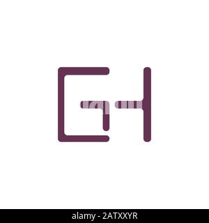 Initial letter gh or hg logo vector templates Stock Vector