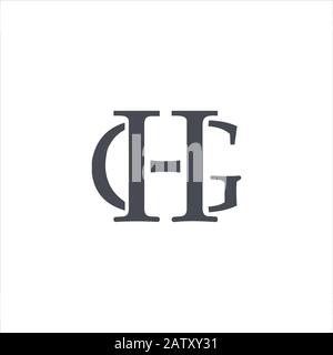 Initial letter gh or hg logo vector templates Stock Vector