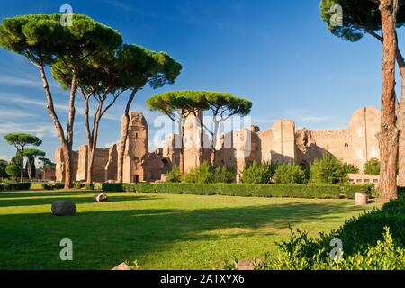 Baths of Caracalla, ancient roman public baths, in Rome, Italy Stock Photo