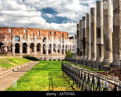 Vew of the Colosseum in Rome, Italy Stock Photo