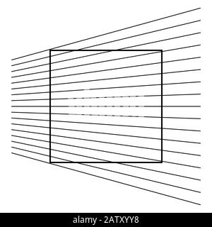 Ehrenstein geometric optical illusion. Vector illustration Stock Vector