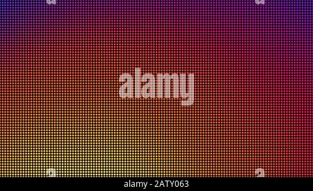 LED TV screen monitor with diode light texture background Stock Vector