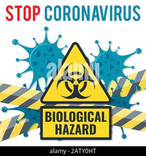 Stop 2019-nCoV Coronavirus Concept Stock Vector