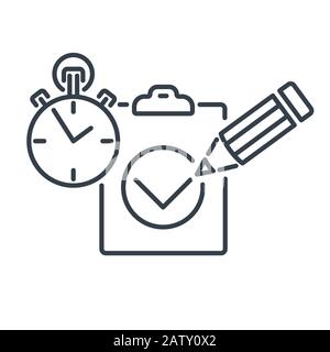 Test Line Icon Stock Vector