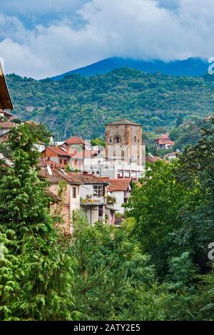 Simic Tower, early Ottoman period defensive tower, in Kratovo, North Macedonia Stock Photo