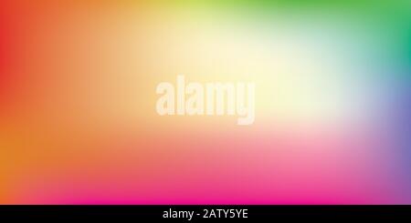 Blurred bright colors mesh background. Colorful rainbow gradient. Smooth blend banner template. Easy editable soft colored vector illustration in EPS8 Stock Vector