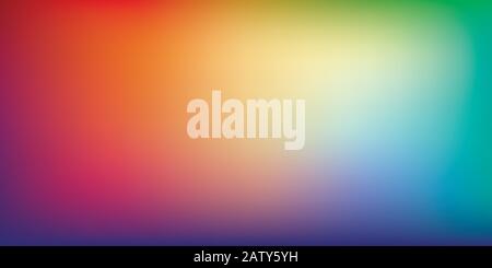 Blurred bright colors mesh background. Colorful rainbow gradient. Smooth blend banner template. Easy editable soft colored vector illustration in EPS8 Stock Vector