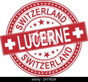 Grunge rubber stamp with the text Switzerland, Lucerne, vector illustration Stock Vector