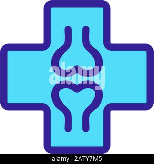 orthopedist icon vector. Isolated contour symbol illustration Stock Vector