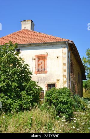 typical country House style in the Pyrenées region in France Stock Photo