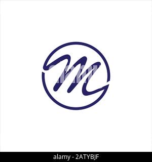 Initial letter m logo design template Stock Vector