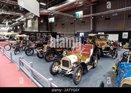 Paris, France. 4th Feb, 2020. The Retromobile show opens its doors from February 5 to 9, 2020, at PARIS-EXPO in Paris, France. Stock Photo