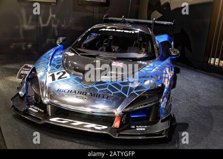 Paris, France. 4th Feb, 2020. 2019 Senna GTR   The Retromobile show opens its doors from February 5 to 9, 2020, at PARIS-EXPO in Paris, France. Stock Photo