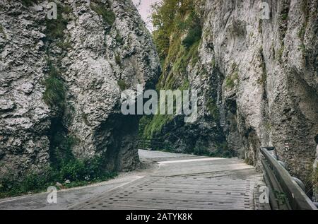 View on the narrowest canyon in Central Europe - Maninska Strait (Maninska Tiesnava narrow) - Slovakia Stock Photo