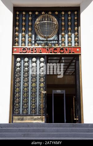 The Art Deco building of the Lotería Nacional - El Moro - Plaza de la Reforma, Mexico City, Stock Photo