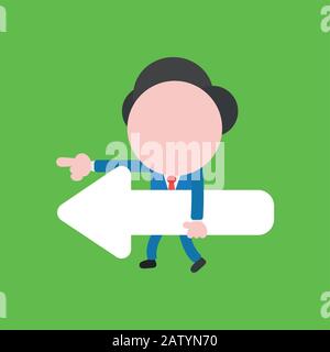 Cartoon of Businessman Pointing Left Stock Vector Image & Art - Alamy